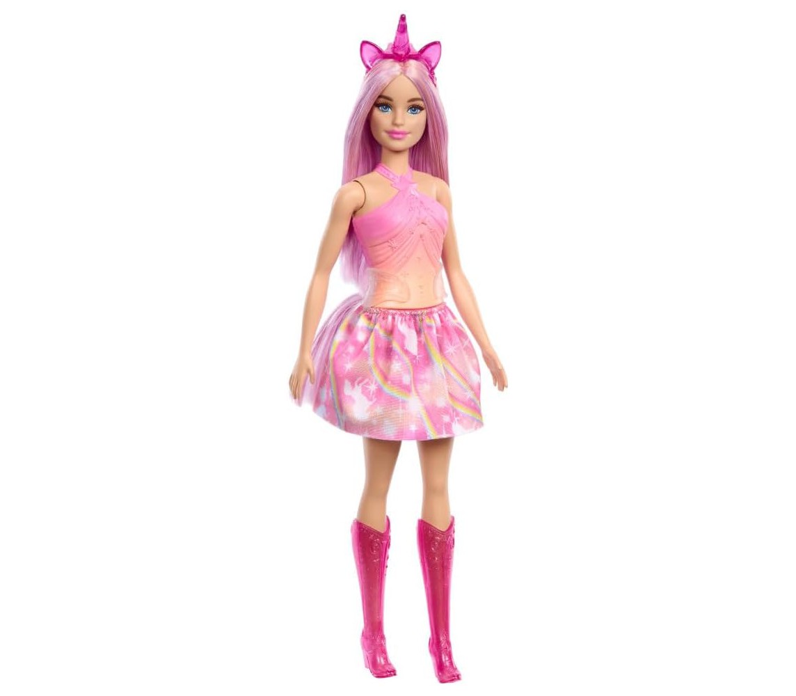 BARBIE UNICORNO Bambola FANTASIA Versione Capelli Rosa ORIGINALE Mattel HRR13