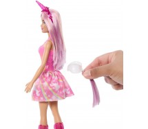 BARBIE UNICORNO Bambola FANTASIA Versione Capelli Rosa ORIGINALE Mattel HRR13