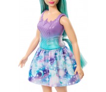 BARBIE UNICORNO Bambola FANTASIA Versione Capelli Azzurri ORIGINALE Mattel HRR15