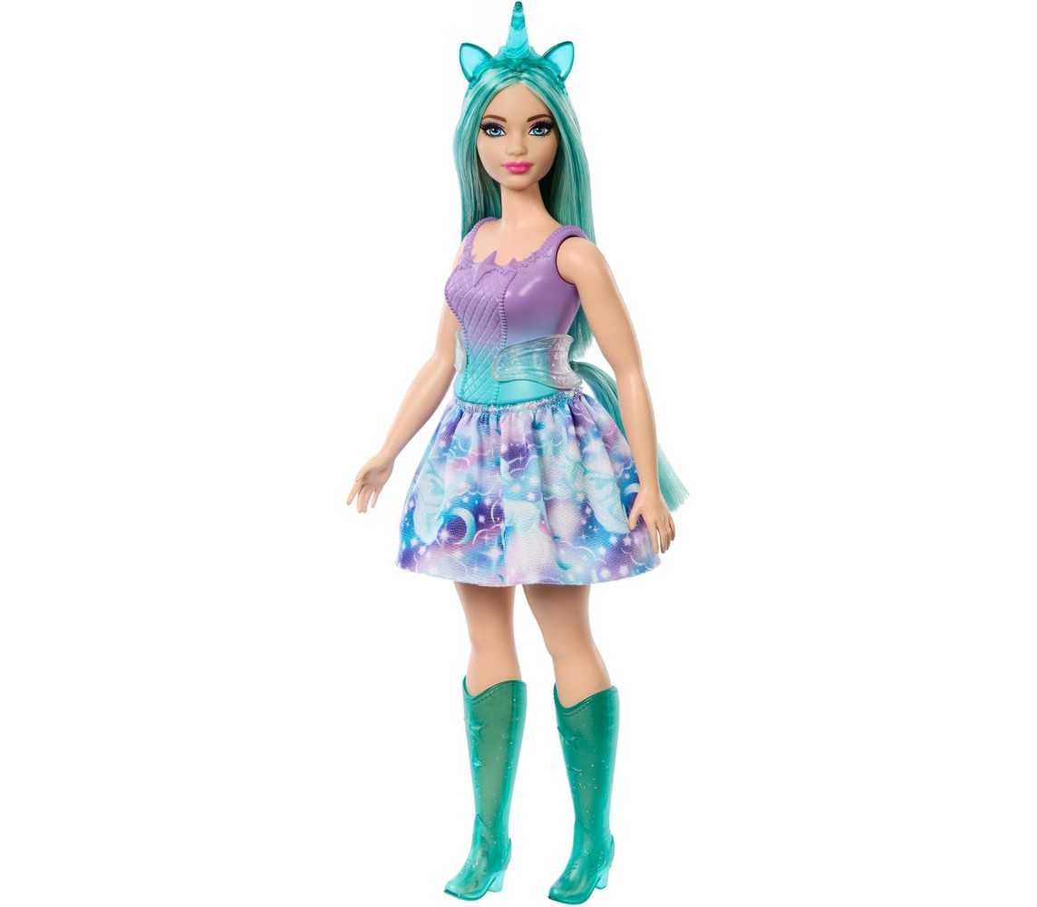 BARBIE UNICORNO Bambola FANTASIA Versione Capelli Azzurri ORIGINALE Mattel HRR15