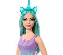 BARBIE UNICORNO Bambola FANTASIA Versione Capelli Azzurri ORIGINALE Mattel HRR15