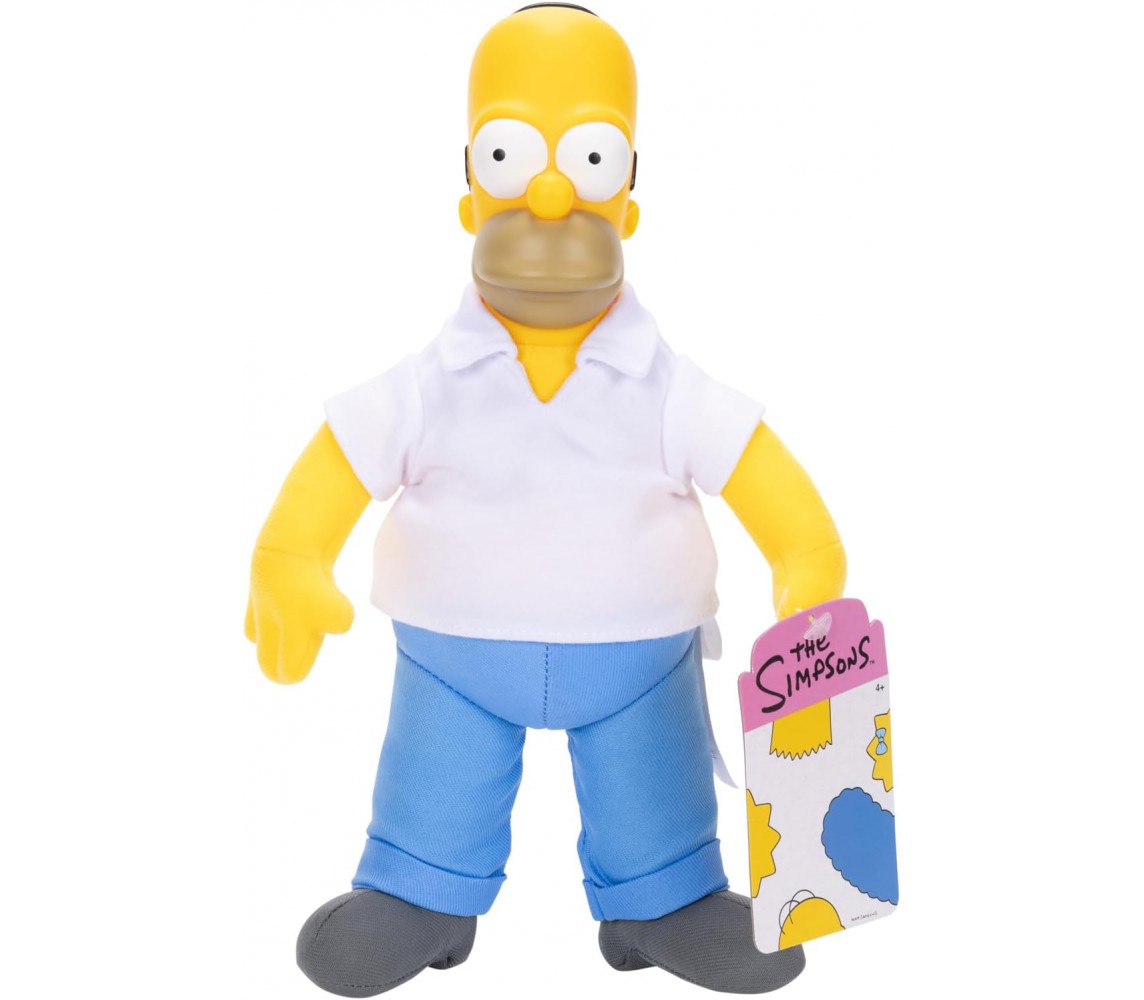 SIMPSONS Peluche HOMER con testa in plastica rigida Altezza 25cm Ufficiale JAKKS