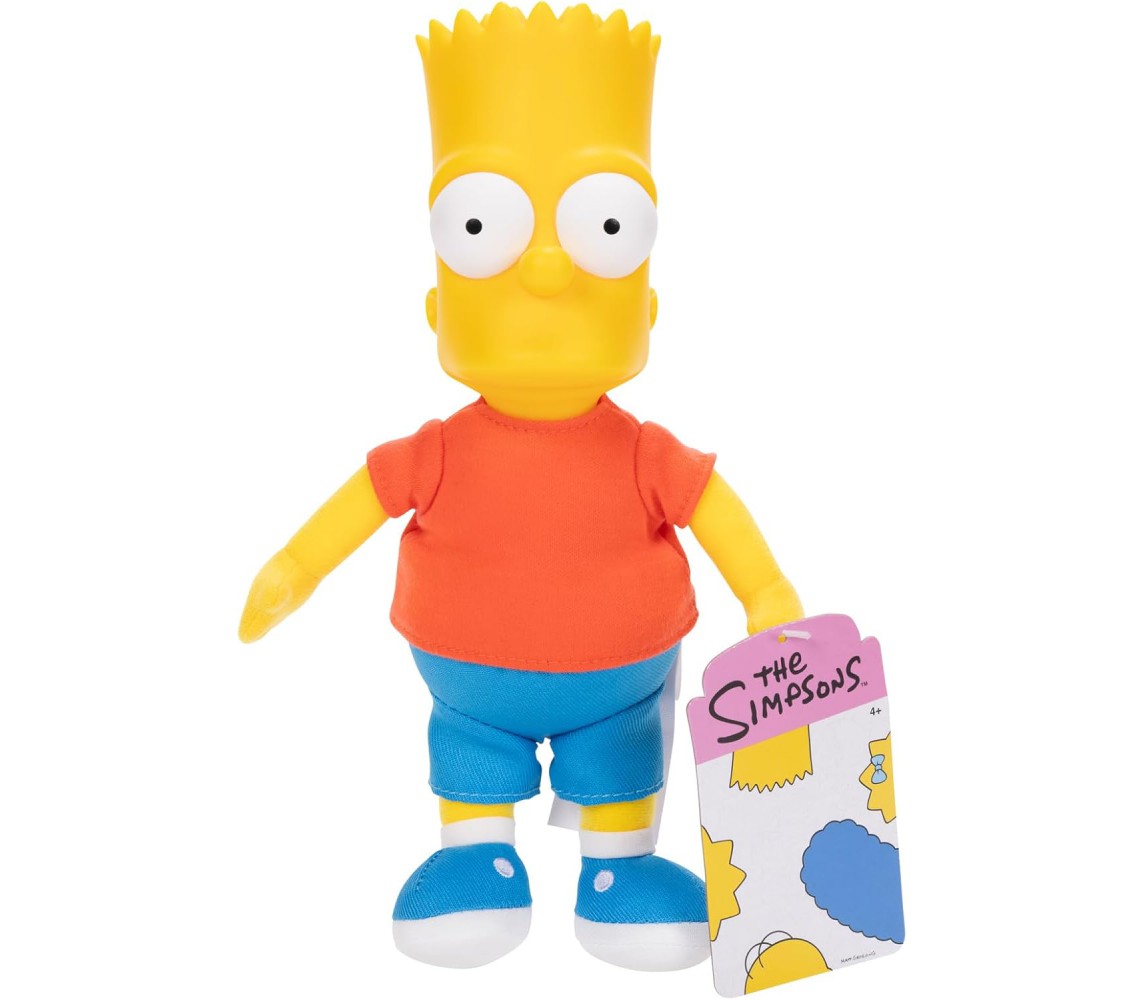 SIMPSONS Peluche BART con testa in plastica rigida Altezza 20cm Ufficiale JAKKS