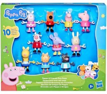 PEPPA PIG Box Set 10 Figure Personaggi 6cm GIOCARE con AMICI HASBRO G1413