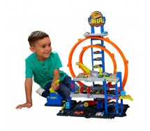 MEGA GARAGE Hot Wheels SUPER PISTA 3 Livelli Gioco 2 Loop Originale JLC05 Mattel