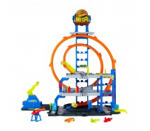 MEGA GARAGE Hot Wheels SUPER PISTA 3 Livelli Gioco 2 Loop Originale JLC05 Mattel