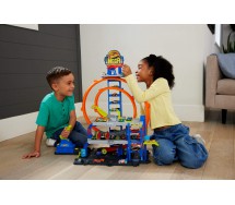 MEGA GARAGE Hot Wheels SUPER PISTA 3 Livelli Gioco 2 Loop Originale JLC05 Mattel