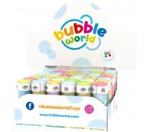 BOLLE SAPONE BUBBLE WORLD Party Box Display 36 Flaconi 60ml Originali Dulcop