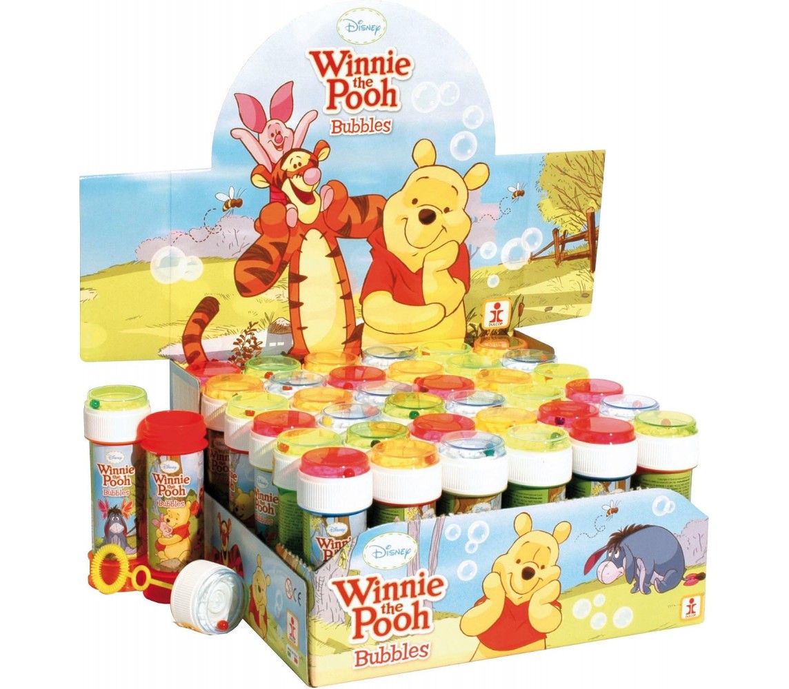 BOLLE SAPONE WINNIE THE POOH Party Box Display 36 Flaconi 60ml Originali Dulcop
