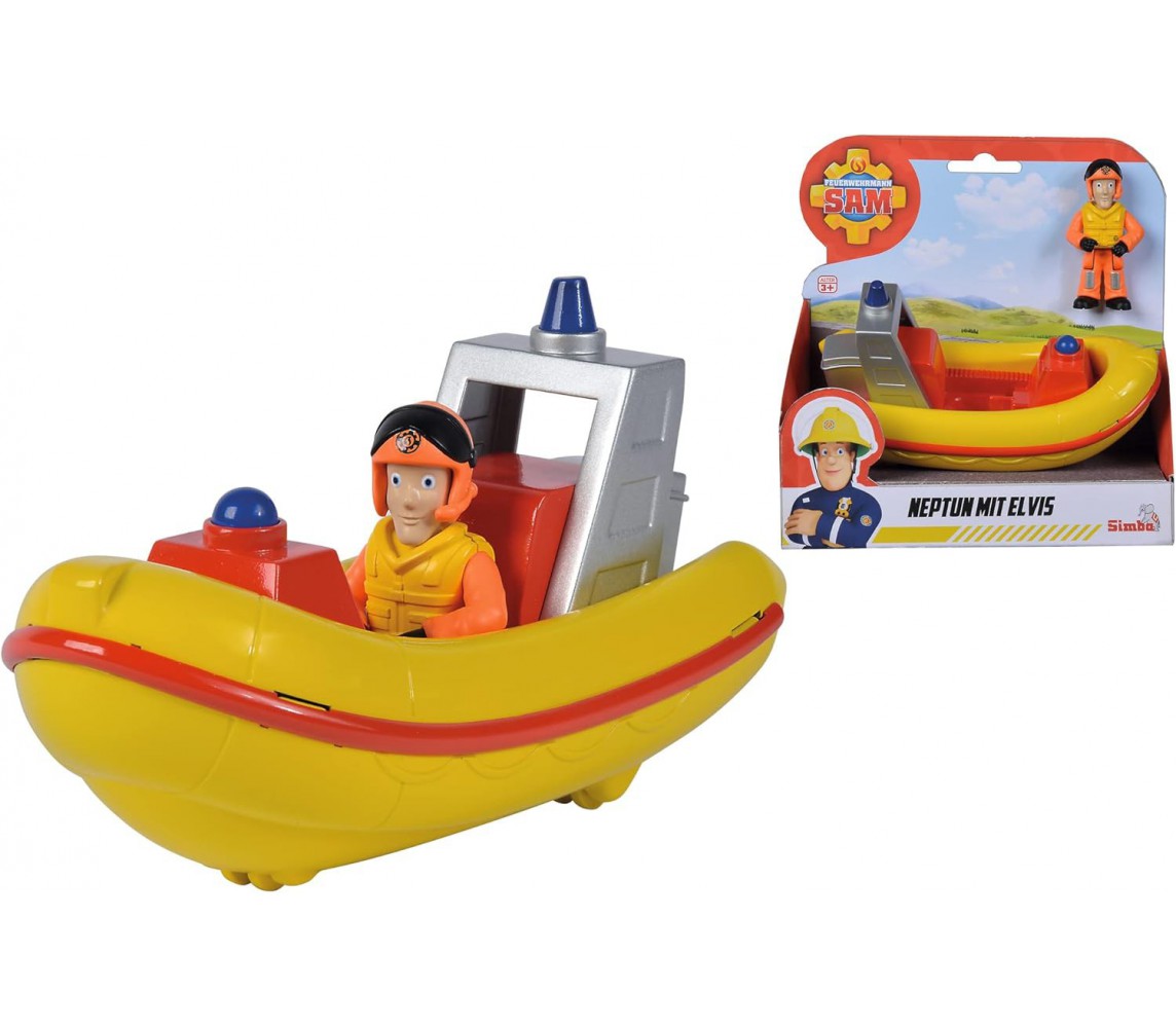 SAM POMPIERE NEPTUNE Scialuppa Salvataggio con figura ELVIS SIMBA Originale