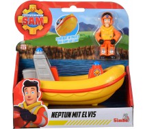 SAM POMPIERE NEPTUNE Scialuppa Salvataggio con figura ELVIS SIMBA Originale