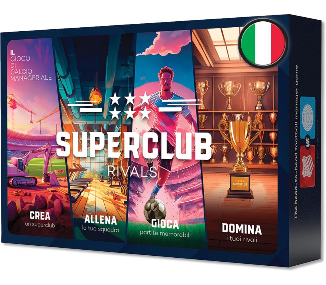 SUPERCLUB RIVALS Calcio manageriale VERSIONE ITALIANA Gioco Tavolo Asmodee