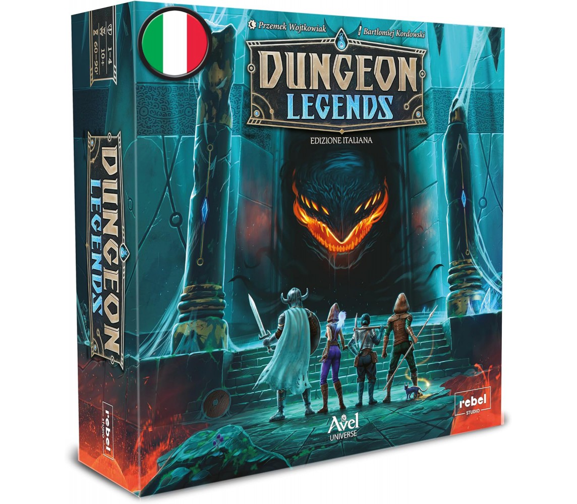 DUNGEON LEGENDS Gioco da Tavolo 1-4 giocatori VERSIONE ITALIANA Asmodee