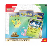 30. ANNIVERSARIO POKEMON gioco carte Blister 3 Buste ITALIANO ADESIVI LUCARIO