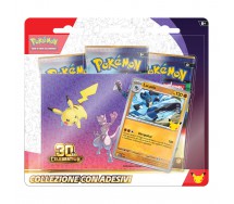 30. ANNIVERSARIO POKEMON gioco carte Blister 3 Buste ITALIANO ADESIVI LUCARIO