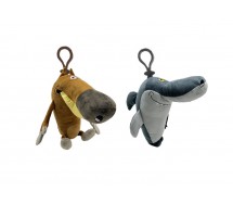 ZIG e SHARKO 2 Peluche Portachiavi Moschettone 10cm IENA e SQUALO Originali