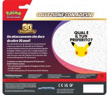 30. ANNIVERSARIO POKEMON gioco carte Blister 3 Buste ITALIANO ADESIVI LUCARIO
