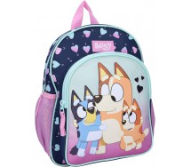 Zaino BLUEY So Superb Blu Viola 30x25x11cm Scuola Asilo Sport