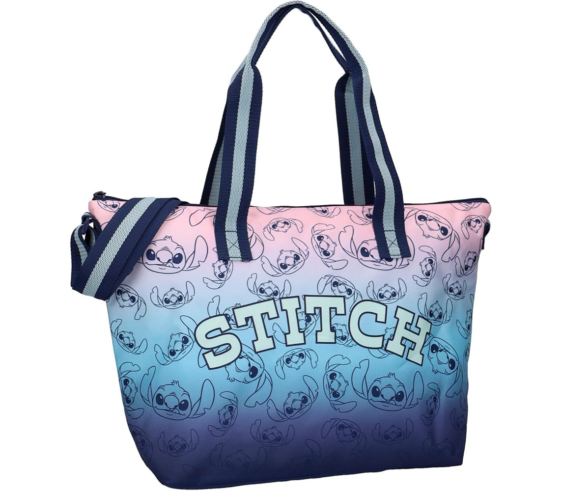 LILO STITCH Borsa TERMICA Coolbag Grande 48x32x14cm Chill Vibes BLU