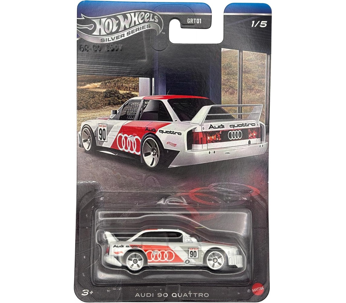 AUDI Modelli QUATTRO R8 RS5 E-TRON DieCast 1/64 7cm Hot Wheels Silver Series