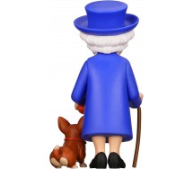 REGINA ELISABETTA Queen Elisabeth II Figura con cane CORGI 12cm Serie MINIX 26