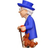REGINA ELISABETTA Queen Elisabeth II Figura con cane CORGI 12cm Serie MINIX 26