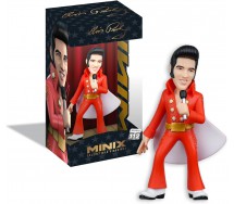 ELVIS PRESLEY Minix FIGURA Statuetta 12cm ABITO ROSSO Collezione Musica 112