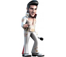 ELVIS PRESLEY Minix FIGURA Statuetta 12cm ABITO BIANCO Collezione Musica 104