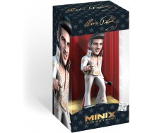 ELVIS PRESLEY Minix FIGURA Statuetta 12cm ABITO BIANCO Collezione Musica 104
