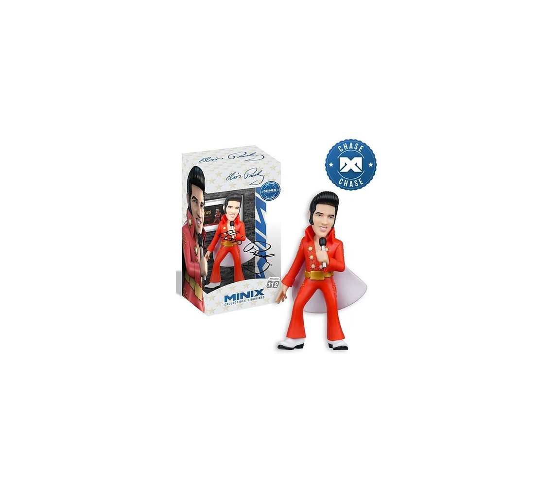 ELVIS PRESLEY Minix CHASE VARIANTE RARA Figura Statuetta 12cm FIRMA Musica 112