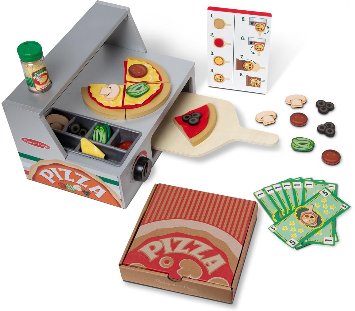 FORNO della PIZZA COUNTER Playset Melissa e Doug TOP BAKER in Legno Spin Master