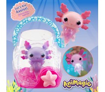 Animagic Let's GLO Axolotl Acquario 2 figure allungabili fosforescenti Goliath