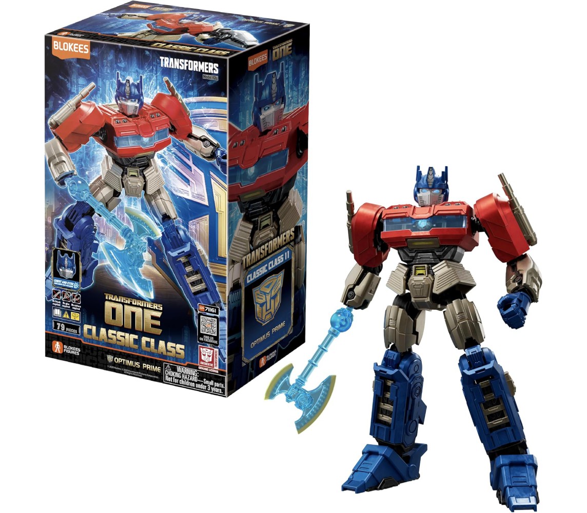 BLOKEES Transformers OPTIMUS PRIME Classic Class Model Kit con Luci LED 13 cm