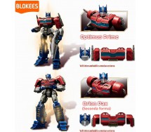 BLOKEES Transformers OPTIMUS PRIME Action Edition Model Kit con Luci LED 20 cm