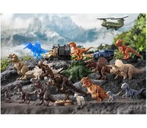 BLOKEES JURASSIC WORLD Terraventure Display 12 PEZZI di statuine 7cm Serie 01