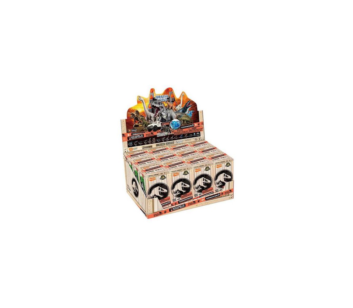 BLOKEES JURASSIC WORLD Terraventure Display 12 PEZZI di statuine 7cm Serie 02
