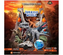 BLOKEES JURASSIC WORLD Terraventure Display 12 PEZZI di statuine 7cm Serie 02