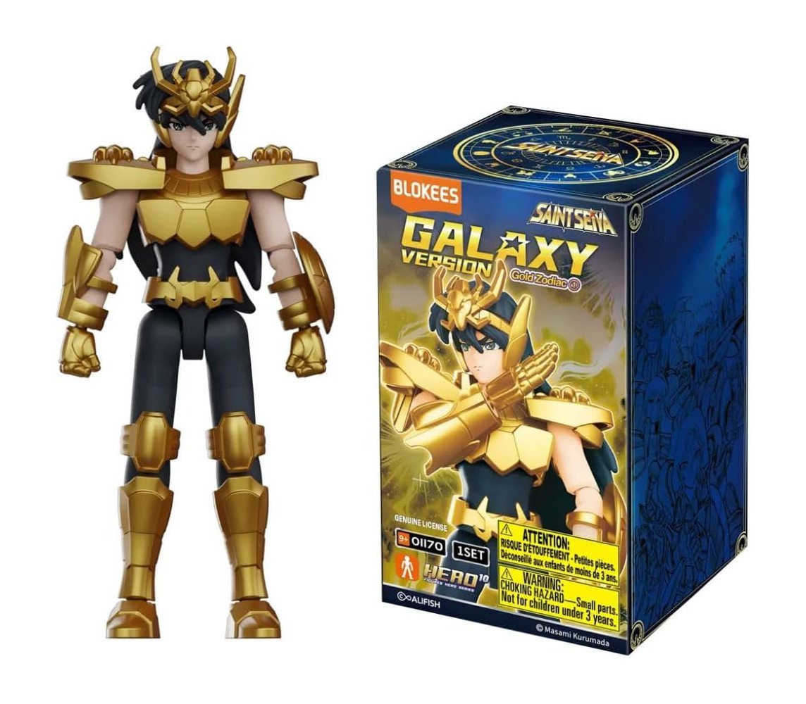 BLOKEES Saint Seiya DRAGON SHIRYU Figura 9cm MODEL KIT GOLD ZODIAC
