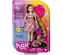 BARBIE SUPER CHIOMA Bambola 30cm CAPELLI ARCOBALENO Mattel HCM90 TOTALLY HAIR