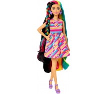 BARBIE SUPER CHIOMA Bambola 30cm CAPELLI ARCOBALENO Mattel HCM90 TOTALLY HAIR