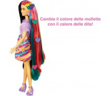BARBIE SUPER CHIOMA Bambola 30cm CAPELLI ARCOBALENO Mattel HCM90 TOTALLY HAIR