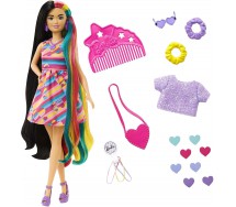 BARBIE SUPER CHIOMA Bambola 30cm CAPELLI ARCOBALENO Mattel HCM90 TOTALLY HAIR