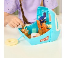 BLUEY Playset AEREOPLANO AEREO Gigante 3 in 1 BARCA RESORT Suoni Frasi BINGO