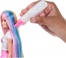 BARBIE CAPELLI ARCOBALENO Bambola 30cm Playset 12 accessori Mattel JJP07