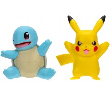 POKEMON Box 2 Mini Figure 5cm PIKACHU e SQUIRTLE BATTLE FIGURE PACK Originali