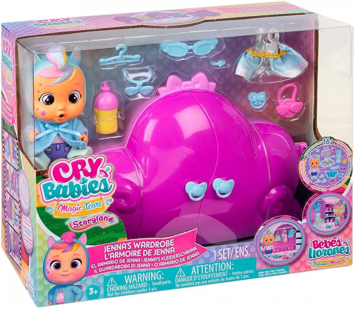 CRY BABIES Playset IL GUARDAROBA DI JENNA con figura ORIGINALE IMC TOYS